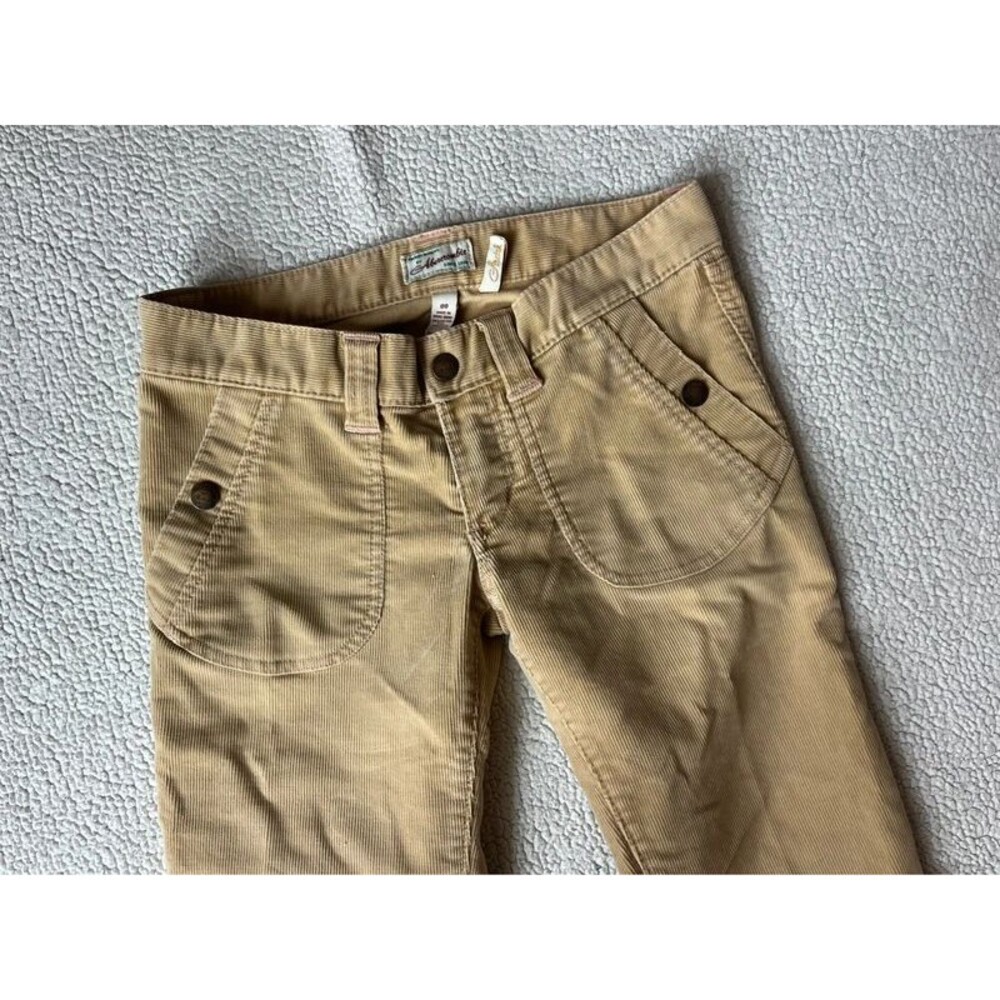 Vintage Y2K Abercrombie & Fitch Low Rise Corduroy Tan Bootcut Pants Womens 00